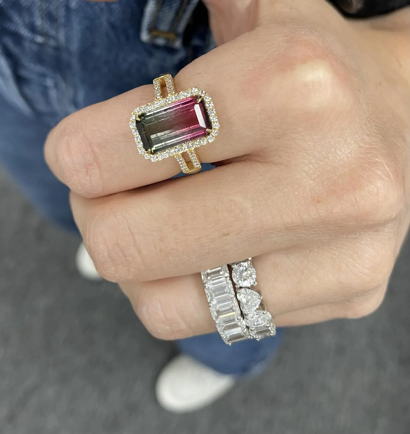 Watermelon Tourmaline Ring