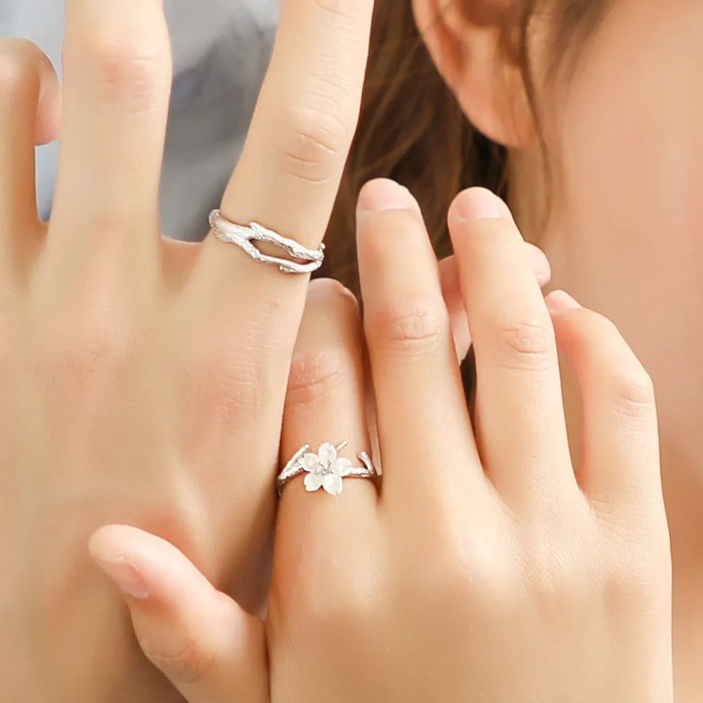 White Cherry Blossom Ring