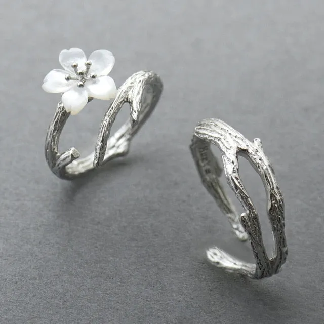 White Cherry Blossom Ring