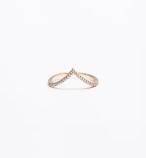 White Diamond Dusted Chrysalis Band