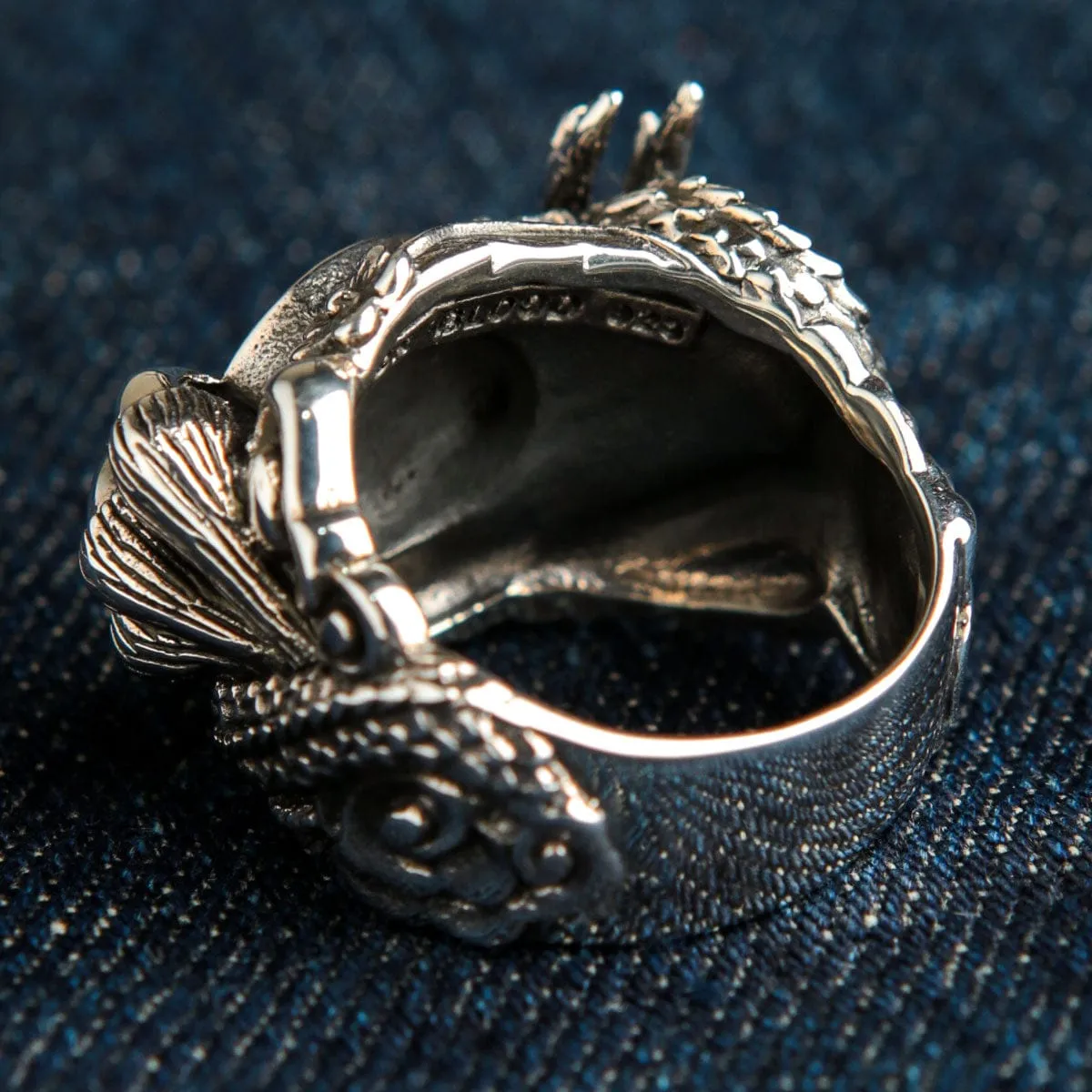 Yin-Yang Dragon Sterling Silver Ring