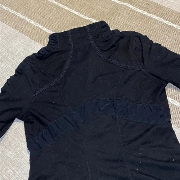 Zella Ruched Mesh Panel Fitted Athletic Jacket​​​​​​​​​​